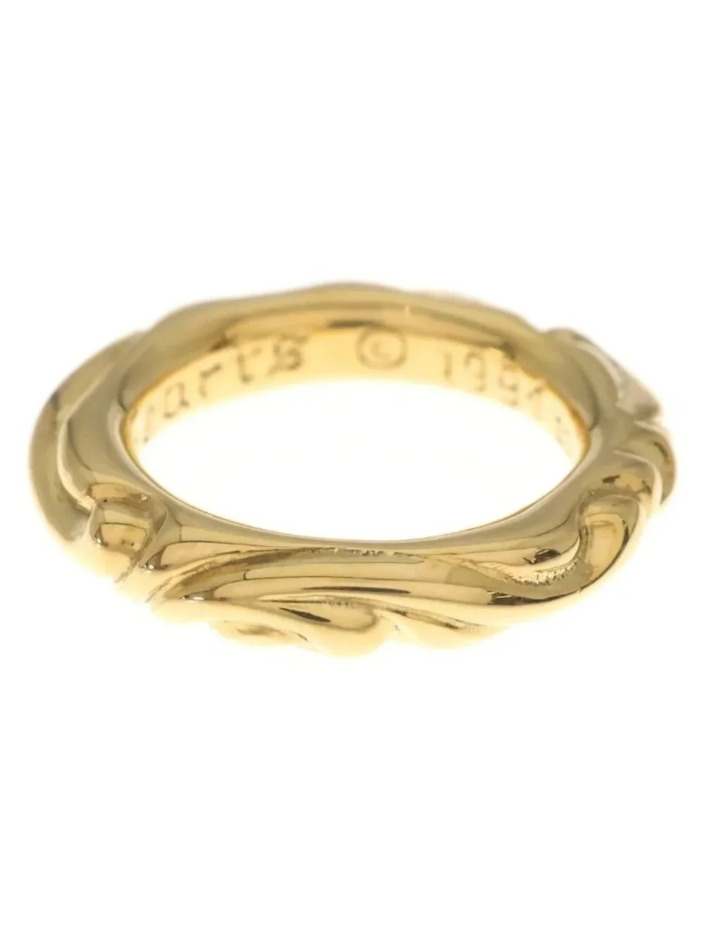 Chrome Hearts 22k Scrl Band Scroll Ring Gold